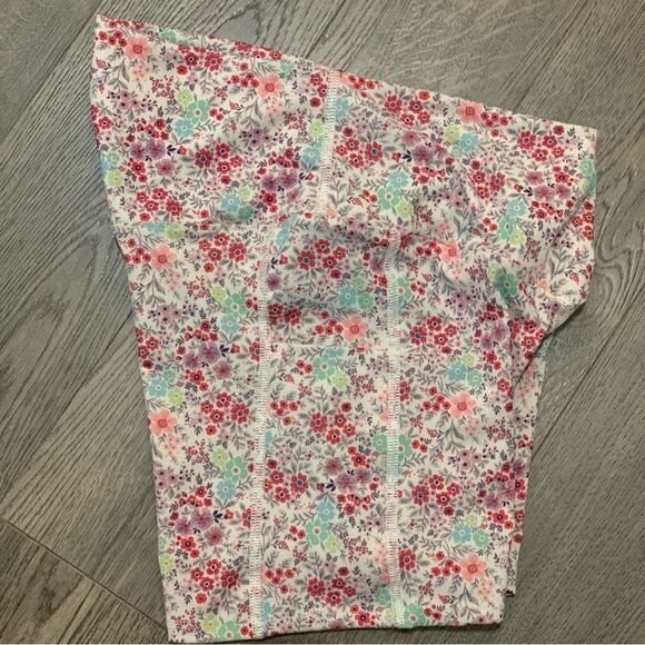 EVOLUTION AND CREATION Athletic Shorts Women’s L Red Purple Floral Side Pocket. - Picture 4 of 8